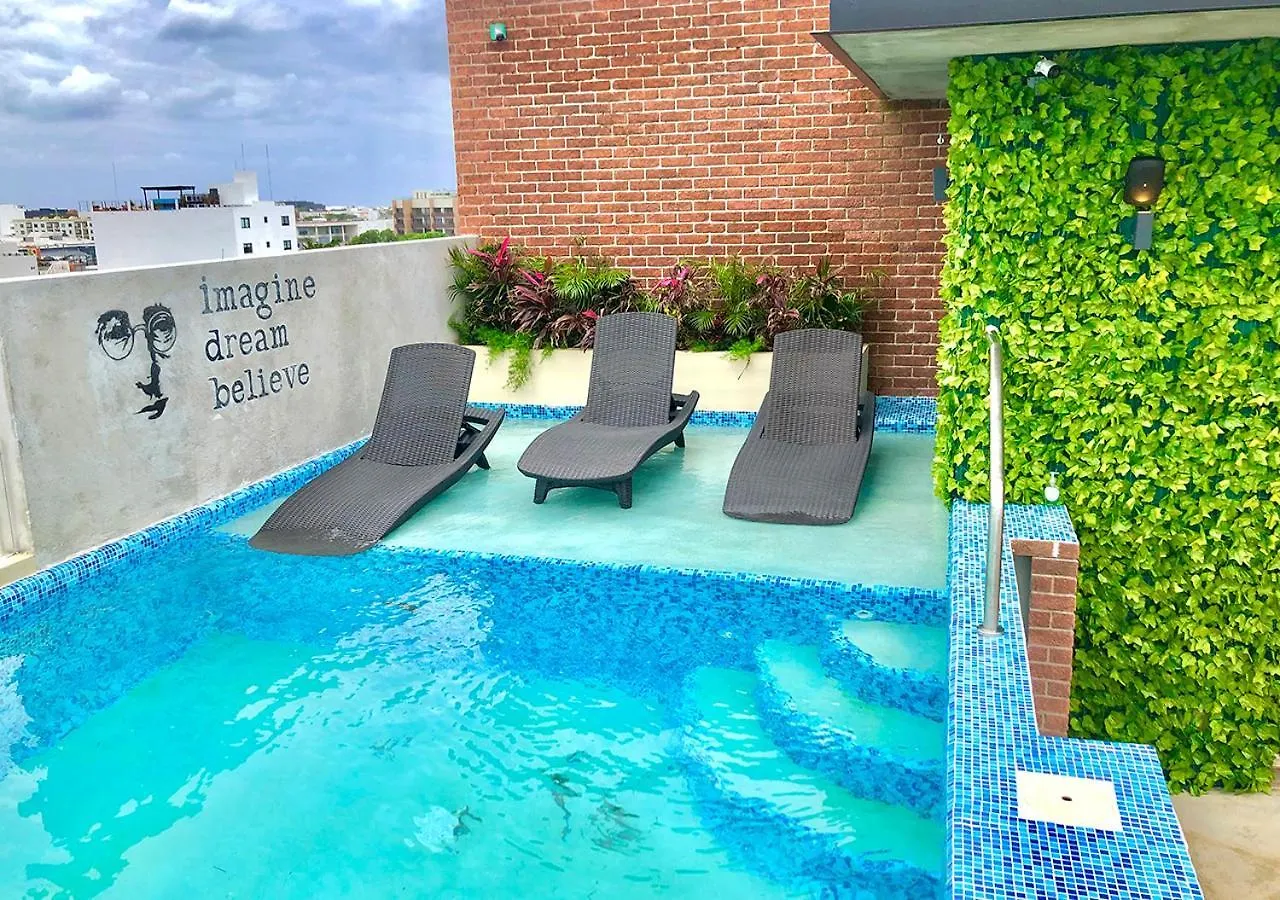 Vintage And Modern Studio Con Alberca En Rooftop Believe بلايا ديل كارمن شقة